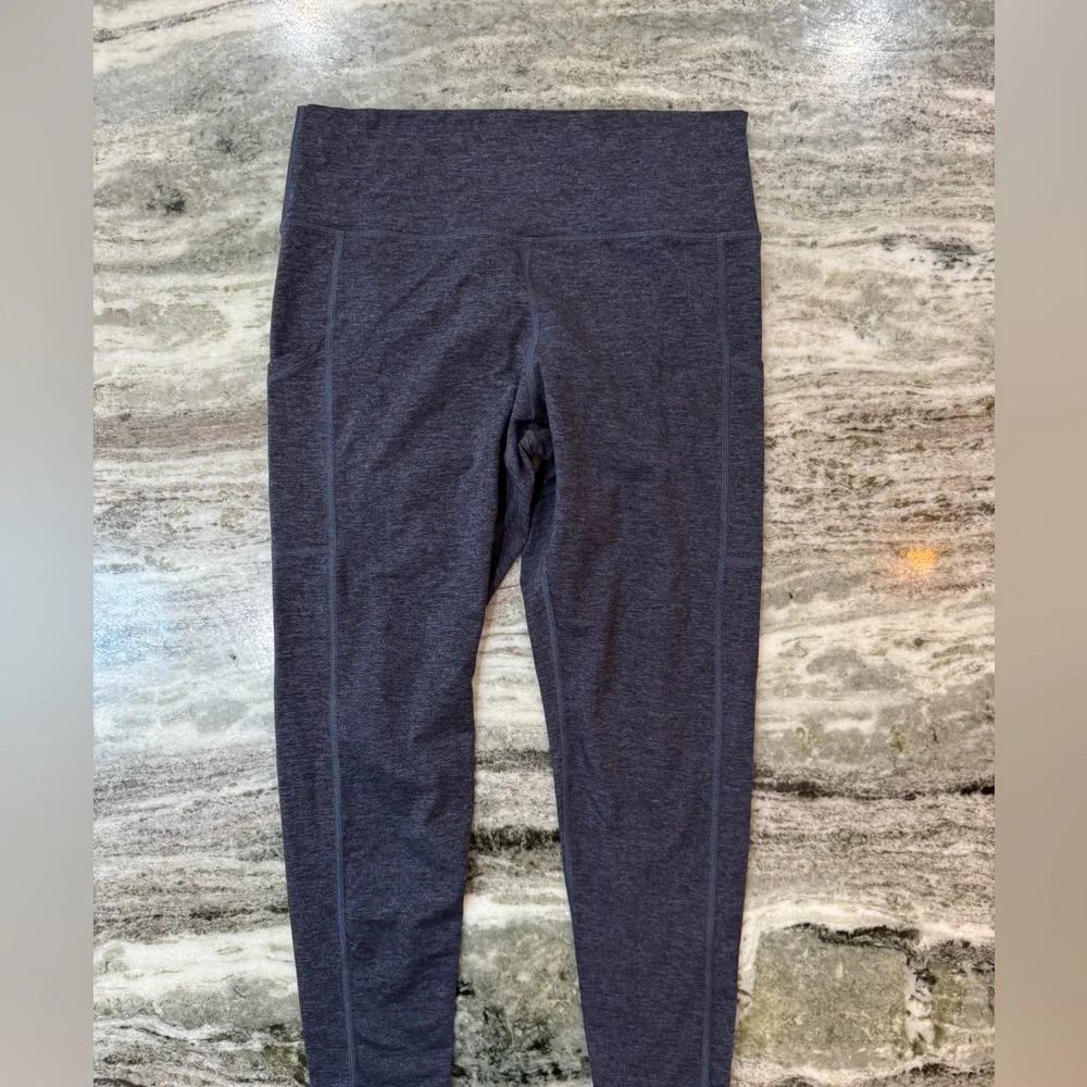 Aerie Heathered Navy High-Waisted Leggings “The Hugger Leggings” w/ Pockets XL - Picture 3 of 4